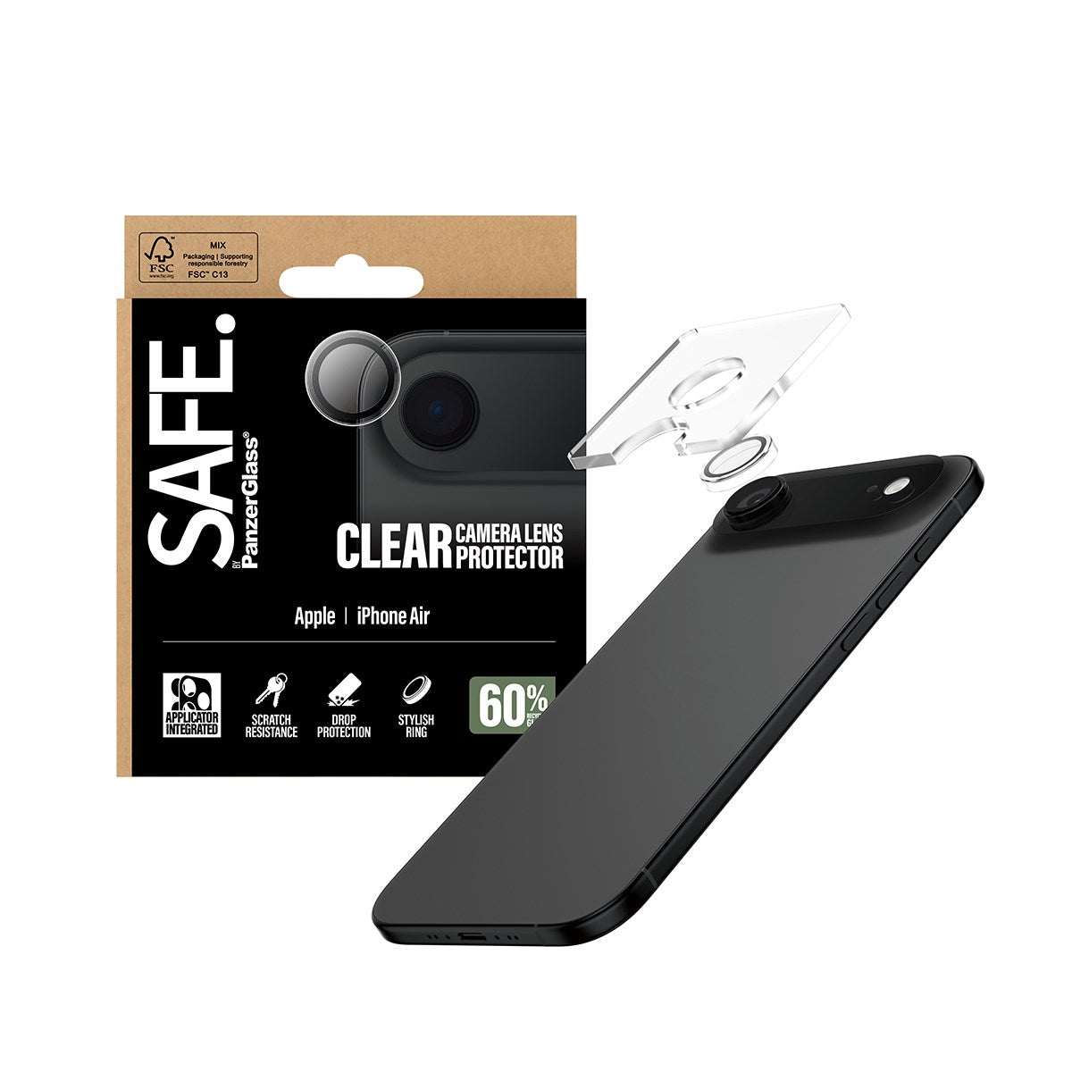 SAFE. by PanzerGlass® Kameralinsebeskytter Transparent iPhone Air